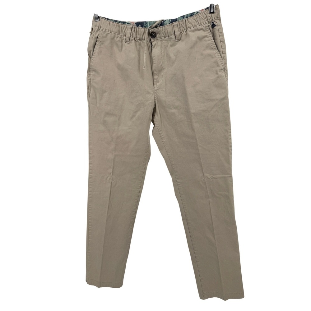 Chubbies Everywear Pants Mens Large Khaki Tan Stretch Chino Tapered Casual